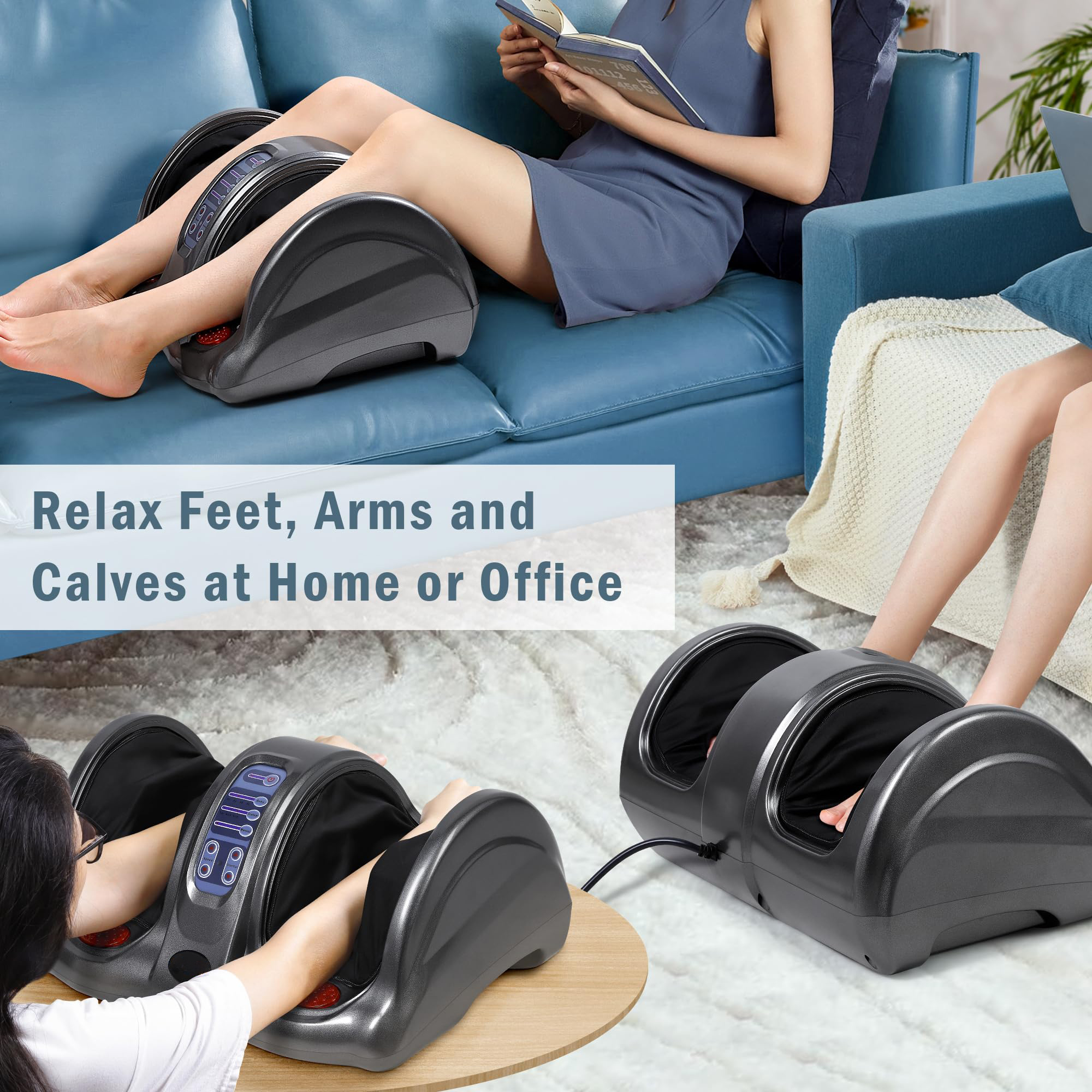 Electric And Heating Foot and Leg Massager with Remote Control - CMF2 Thumbnail 5