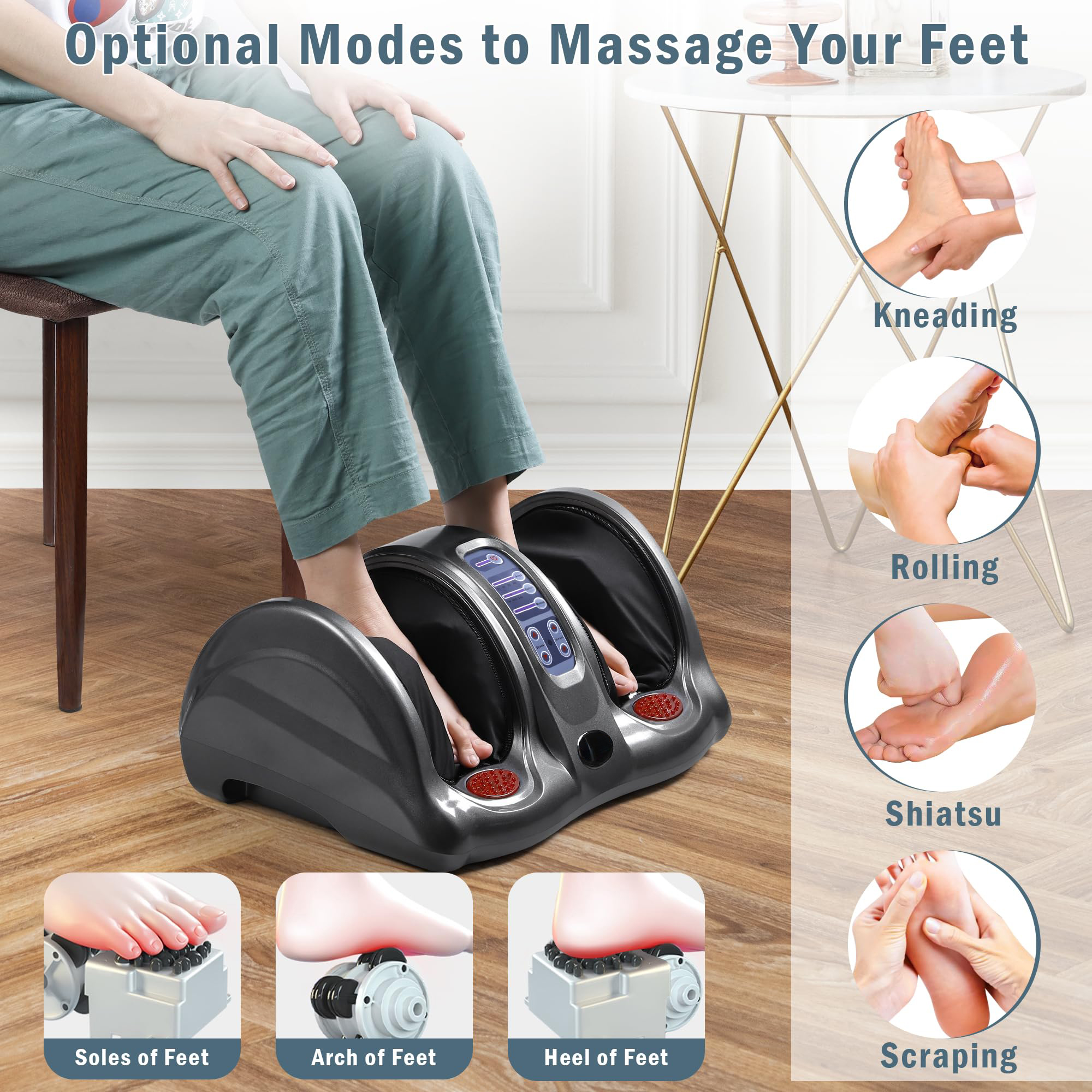 Electric And Heating Foot and Leg Massager with Remote Control - CMF2 Thumbnail 4